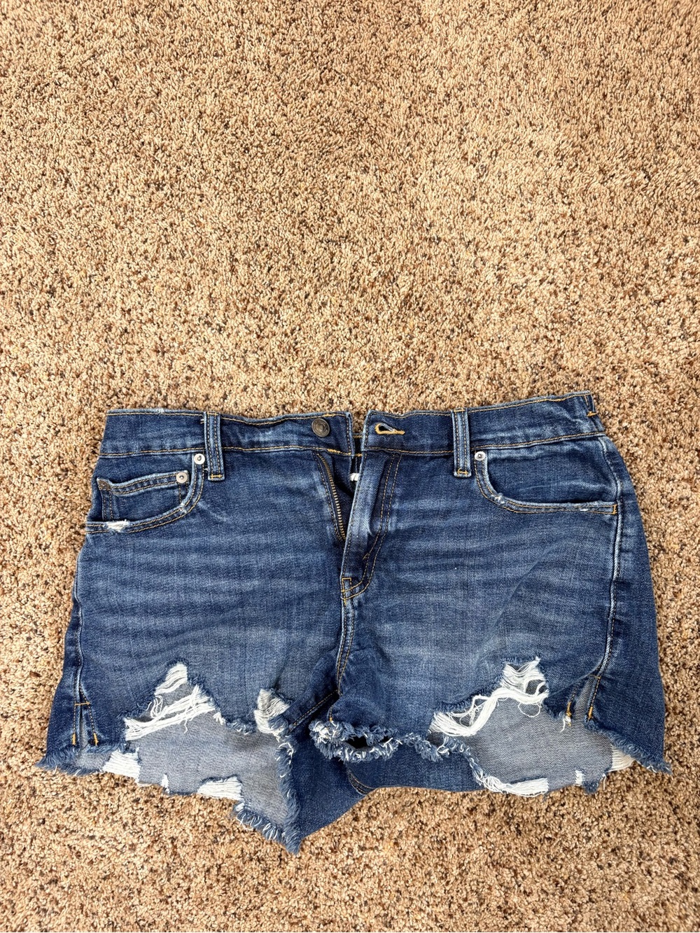 Women’s Distressed Denim Shorts - Blue